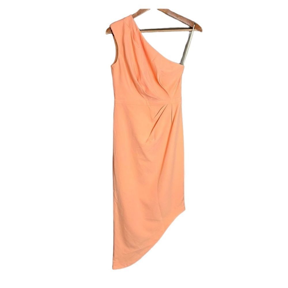 Elle zeitoune peach asymmetrical occasion dress